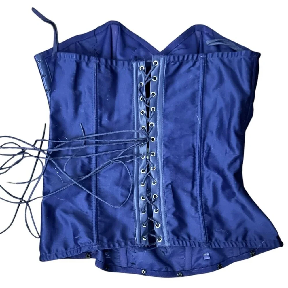Fredericks of Hollywood Blue/Purple Beaded Corset Size Large